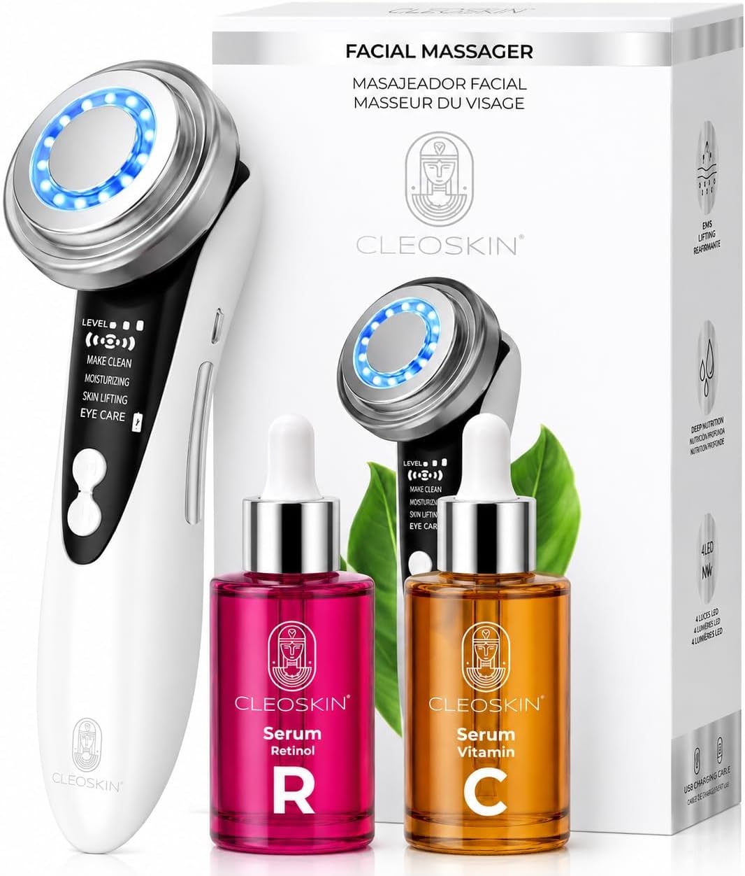 Cleoskin Masajeador Facial EMS